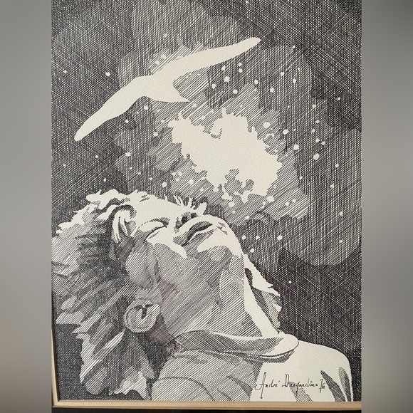 Andre Desjardins “Childlike Wonder” Original Pen and Ink Drawing c.1976 - Picture 3 of 7